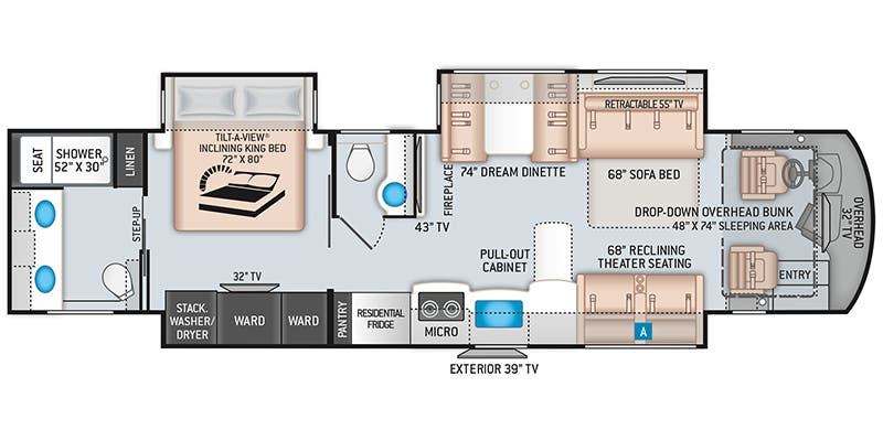 2023 THOR MOTOR COACH ARIA 3401, , floor-plans-day image number 0